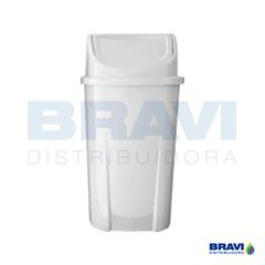 Lixeira Basculante 60l Branca Larplast