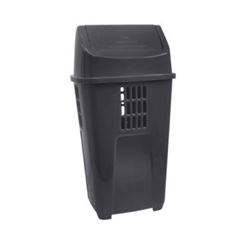 Lixeira Basculante 50l Preta Plasvale