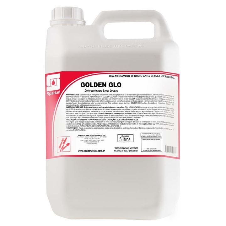 Detergente Neutro Golden Glo 5 Lts Spartan