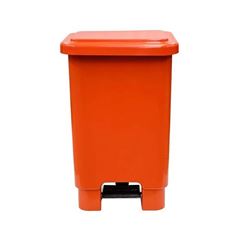 Lixeira 25l C Pedal Laranja Lar Plastic