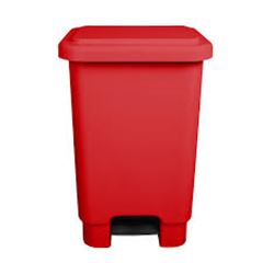 Lixeira 100l C Pedal Vermelha Lar Plasti