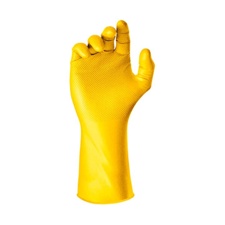 Luva Nitrif Ambidestra Uma Mão P Amarela