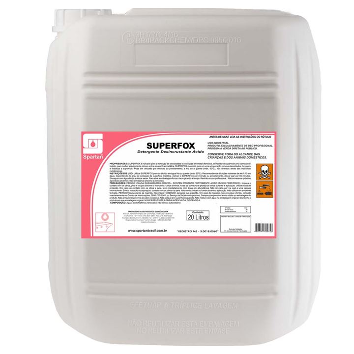 Detergente Ácido Superfox 20l Spartan