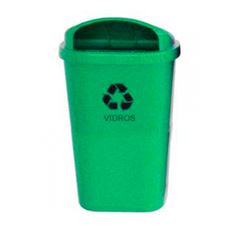 Lixeira Com Abertura Frontal Seletica 50L Verde