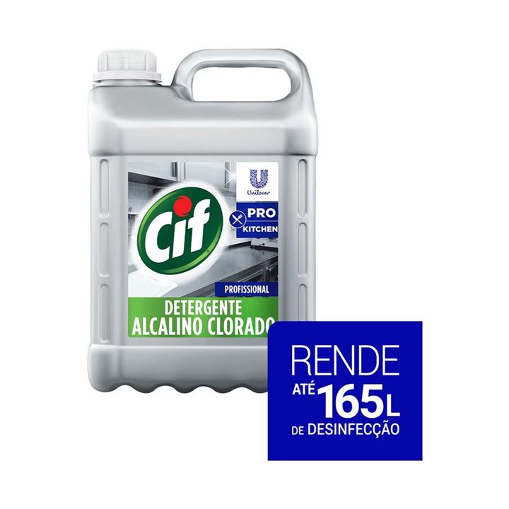 Detergente Liquído Cif Alcalino Clorado Sem Perfume 5LT