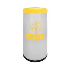 Lixeira Seletiva Com 30x60cm 40,5L Amarelo Brinox