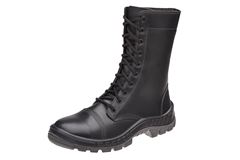 Coturno Couro  Pt Bico Plastico  N44