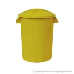 Cesto De Lixo 100 Litros Amarelo Lar Plasticos