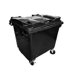 Contentor 1000L Preto Com Tampa LPLAST