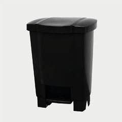 LIXEIRA PRETA C PEDAL PRETO 18L TONK
