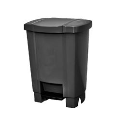 LIXEIRA PRETA C PEDAL 50L TONK