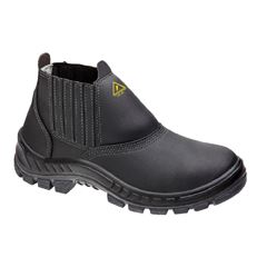 Bota De Couro Elastico Bico Plastico Pr N46  CA35841