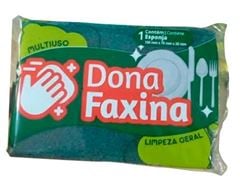 Esponja Dupla Face Unidade Verde Comum Dona Faxina