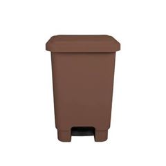 Lixeira 100 litros Com Pedal Marrom Lar PLástico