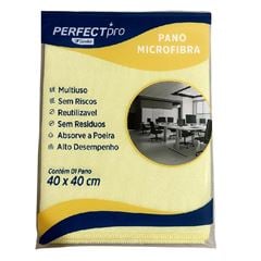 Pano Microfriba 40X40CM Amarelo Perfect