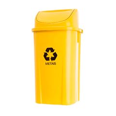 Lixeira Basculante 60l Amarela Larplast