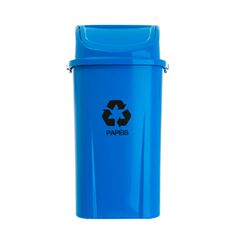 Lixeira Basculante 60l Azul Larplast